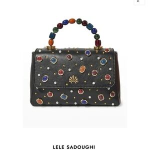 NWOT Bedazzled 🌺 leather bag from Lele Sadoughi.